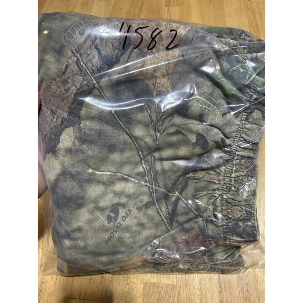 Mossy Oak Break-Up Camo Sweatpants Mens XL 40-42 Fleece Baggy Hunting Y2K